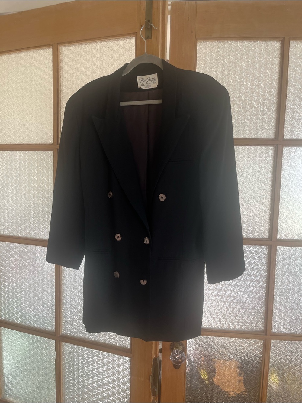 Classic Black Pail Stanley Double-Breasted Women's Blazer